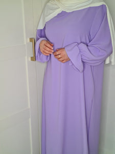 Abaya en soie Medina à manches trompette